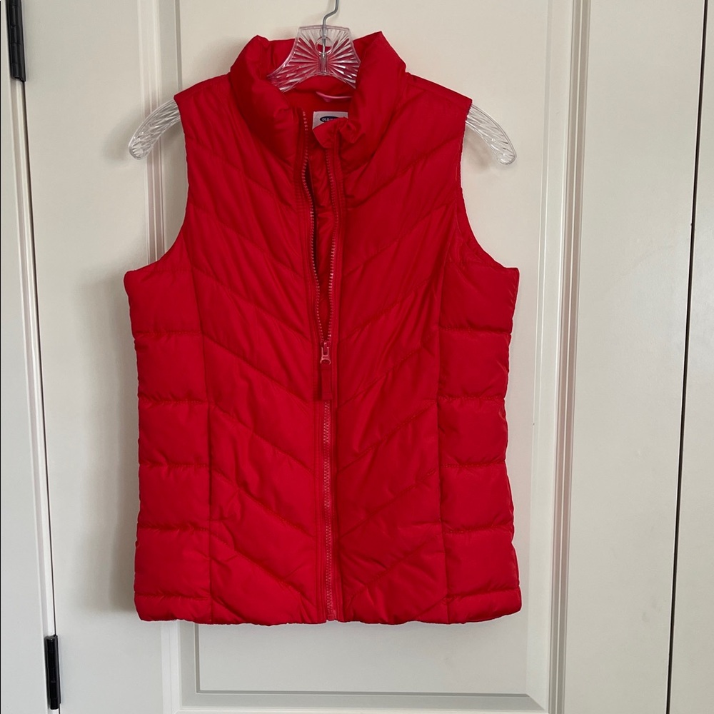 Old Navy Bright Red Quilted Vest